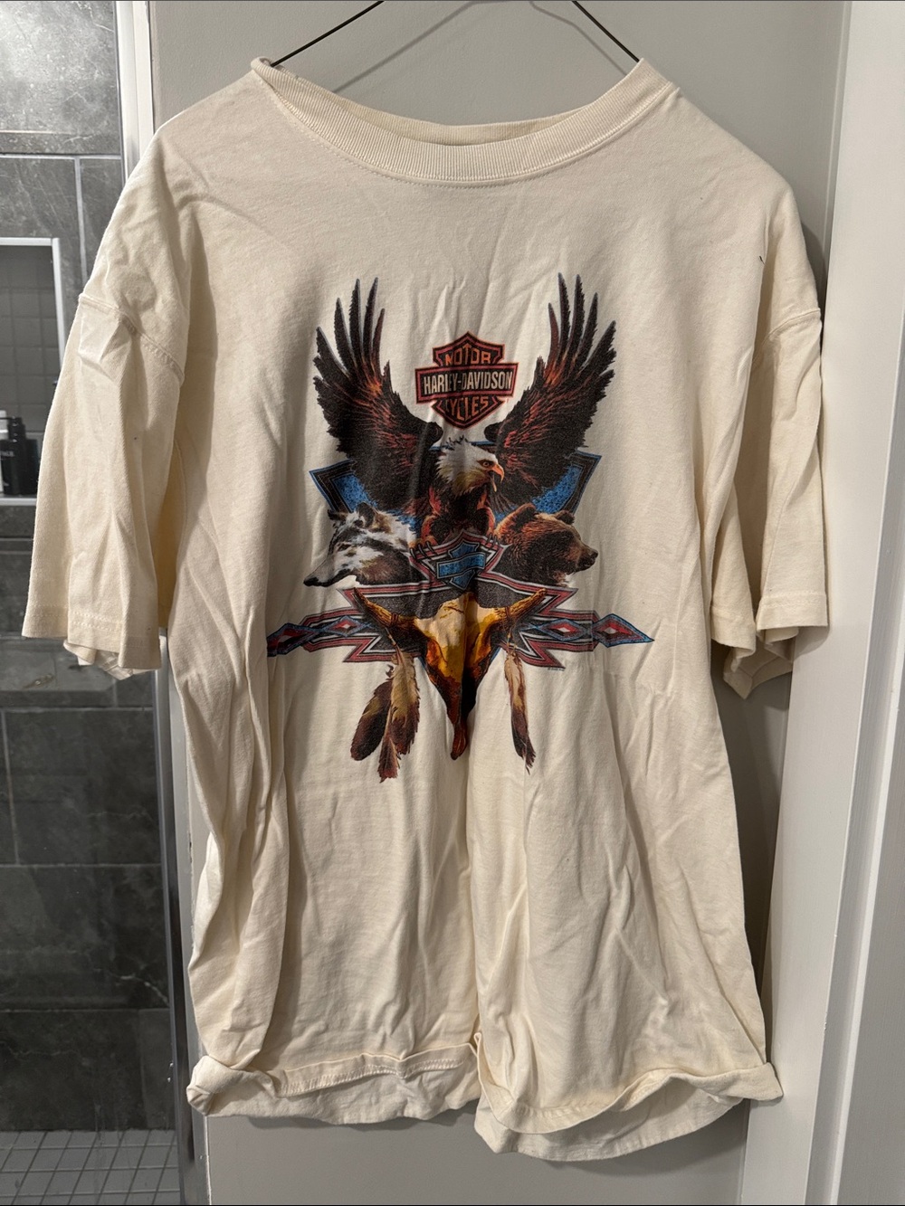 Harley-Davidson Men's Cream Graphic T-Shirt